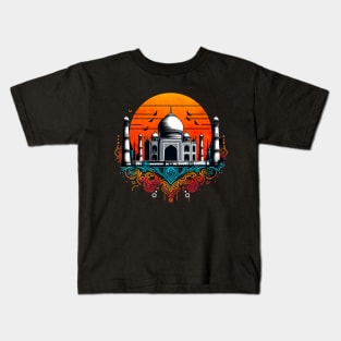 Taj Mahal India Design Kids T-Shirt